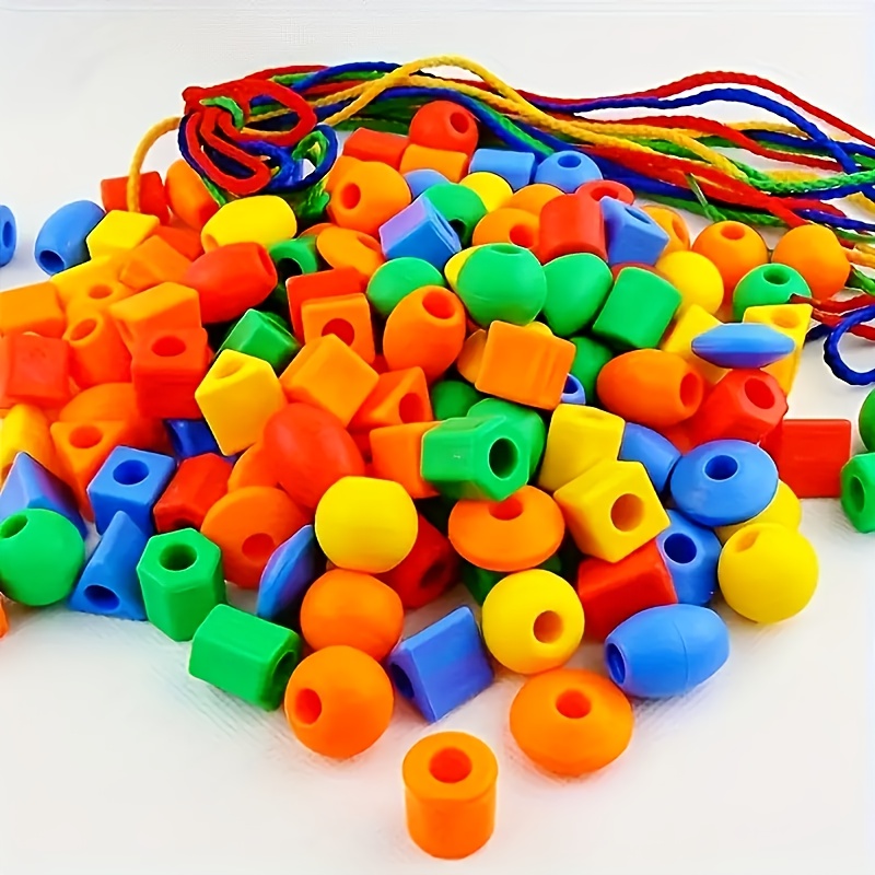 Bead String Toy Set for Fine Motor Skills Hand Eye Coordination