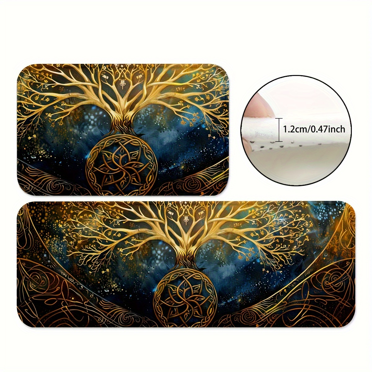 

1/2pcs Kitchen Mat, Tree Of Life Pattern Area Rug, Non-slip Floor Mat, Home Kitchen Bathroom Sink Laundry Room Decor Carpet, Spring Summer Home Decor