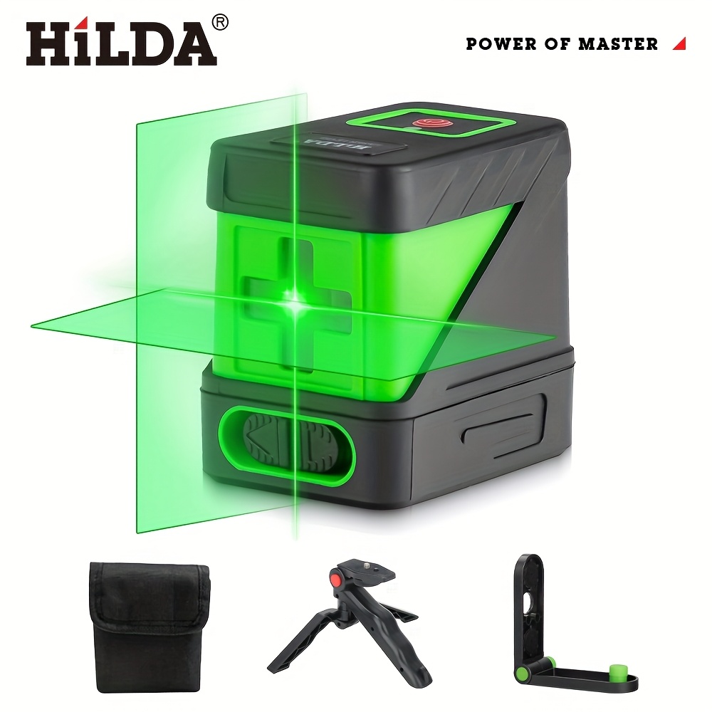  master 2 line laser level intersecting beams self leveling function carrying case wall bracket diy and home projects details 0