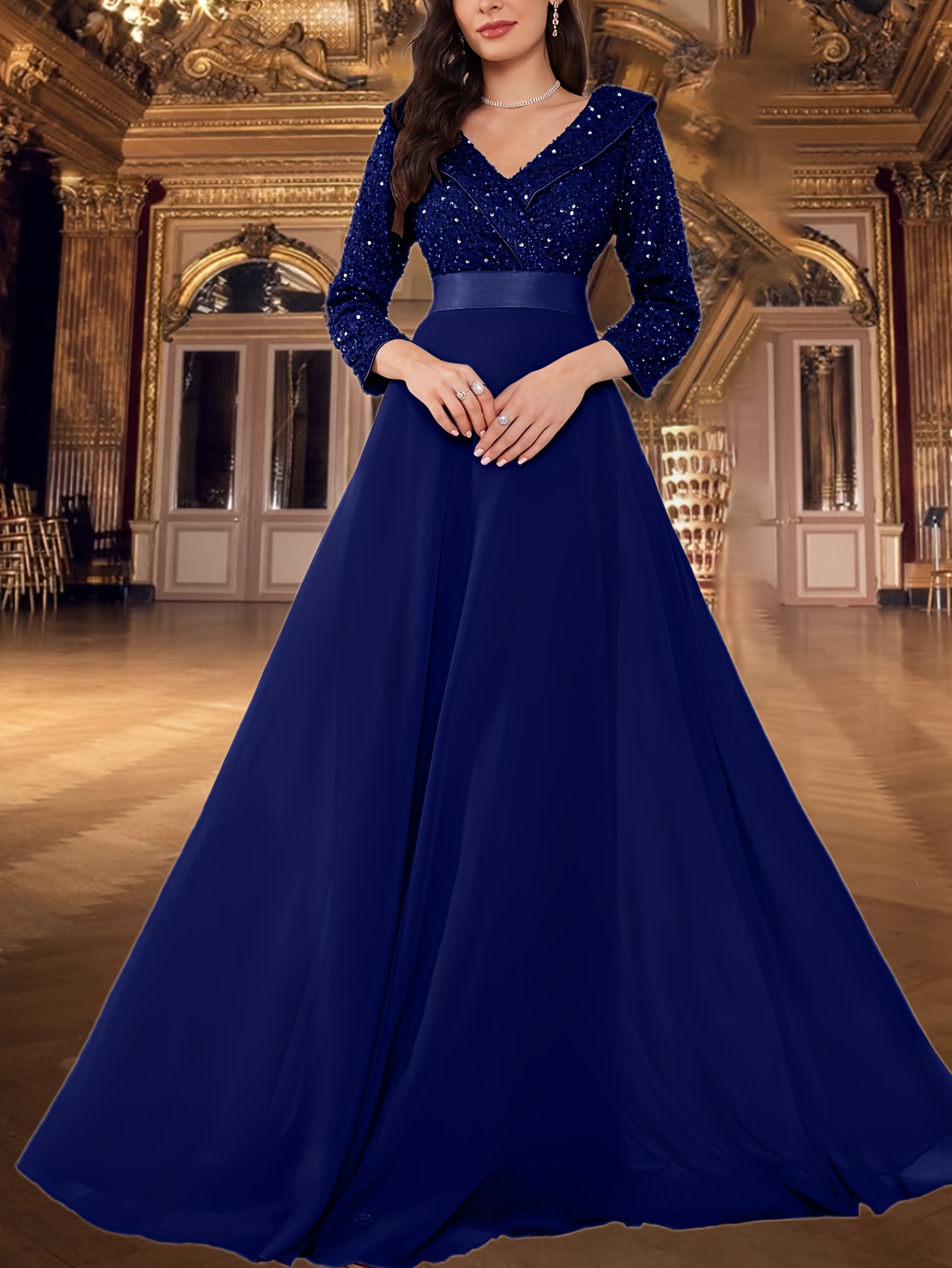 knee length dresses for ladies Gorgeous Long Royal Blue Sleeveless Dress with Beading and Slit for Pr –  Newinlook