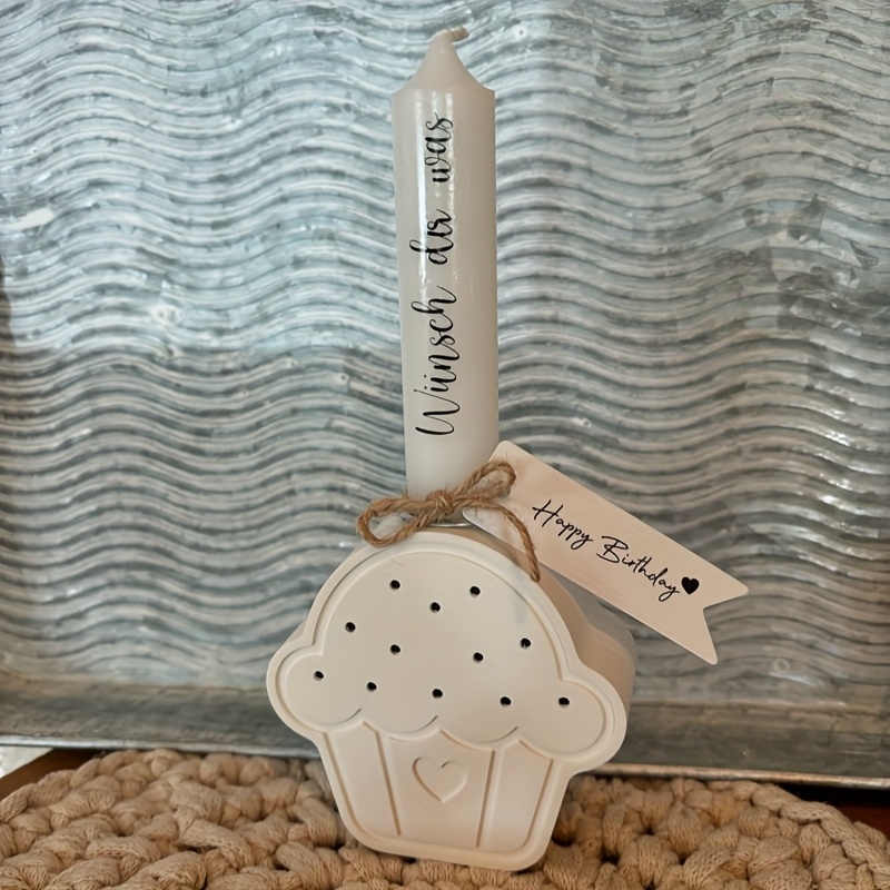 1pc   cupcake shaped resin casting mold diy cake candle holder silicone mold for handmade decorations home decoration craft supplies candle holder decorations decorative candle holder durable craft material Product details 8