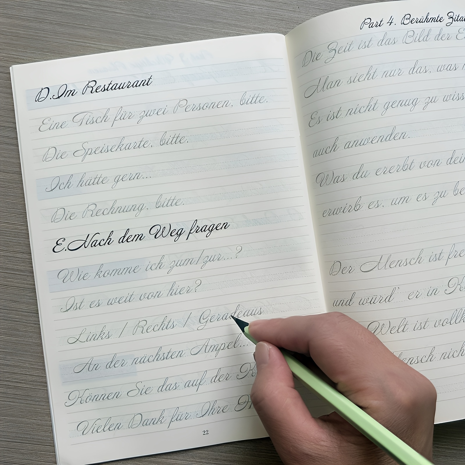 Beginner's German Handwriting Practice Notebook, Classic Deutsch Cursive Calligraphy Training Book, Daily Writing Practice Workbook