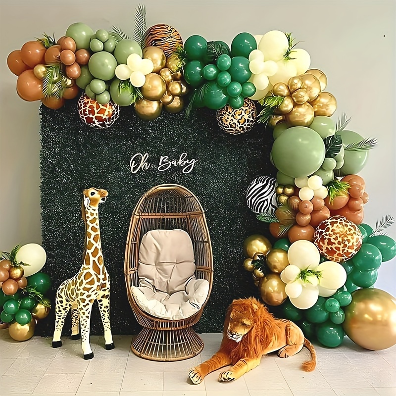 

119pcs Jungle Animal Balloon Garland Arch Kit 1st Birthday Party Decoration Baby Shower Safari Decor Latex Balloons