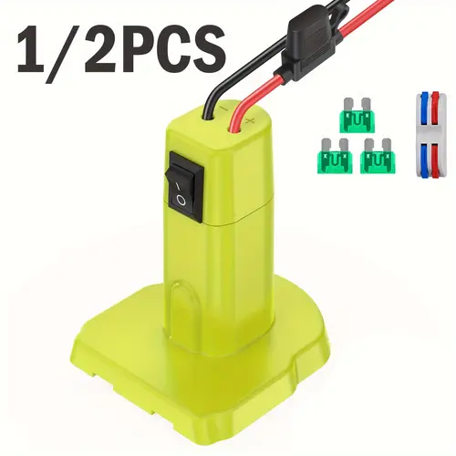 1 2pcs adapter compatible with bi 18v battery adapter conversion kit with switch fuses wire terminals