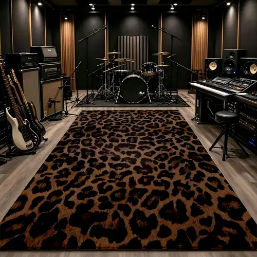 Pattern Walk Printable leopard print rug sold on Temu United States