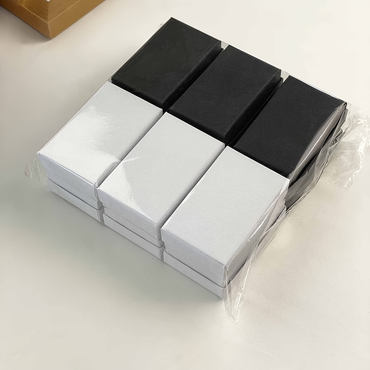 

12 Pack Of Mixed Color Gift Boxes: White And Black Jewelry Boxes With Lids, Perfect For Wedding Or Special Occasions