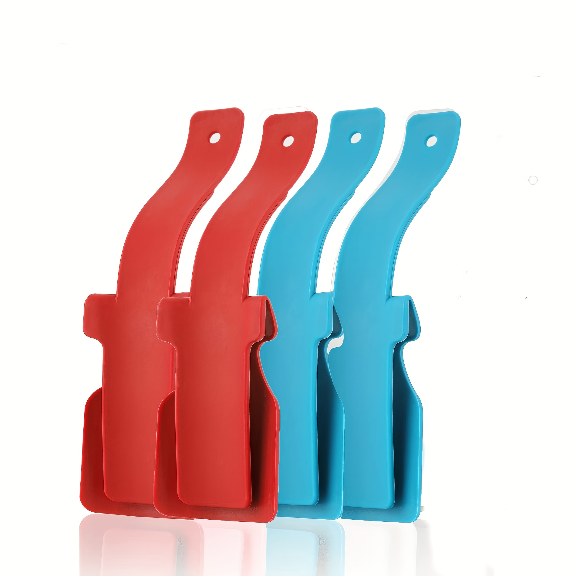 Image of 4/10pcs Lazy Shoe Helper Portable - Short Handled Shoe Horn - Shoe Lifting Helper Easy On , Plastic Shoehorn For Men, Women