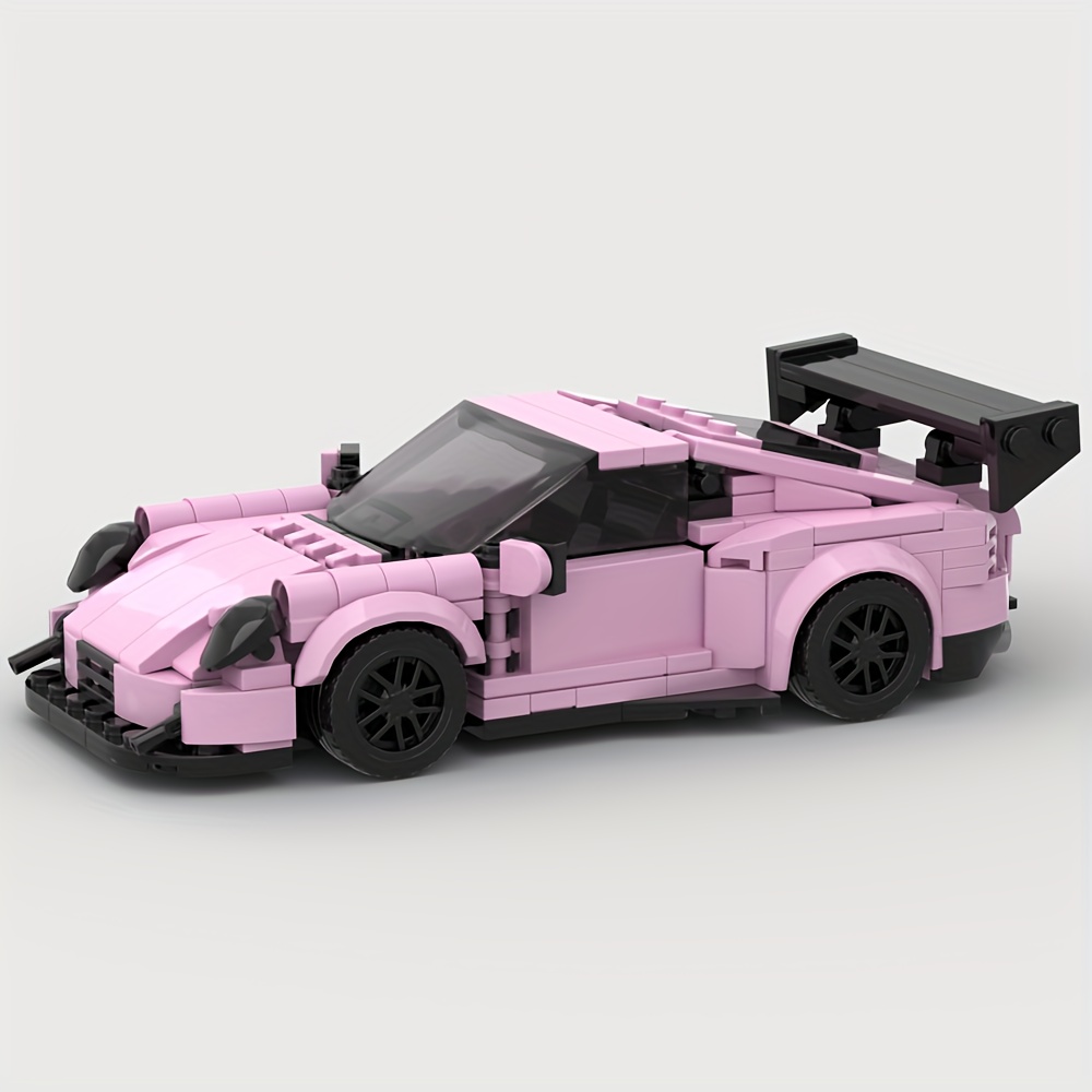 Pink Classic MOC Racing Speed Supercar Building Blocks Set