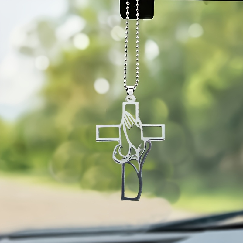 Rearview Mirror Additions Car Pendant Car Hanging Decoration Car Pendant Swing Decoration Cross Pendant Black Christ Cross