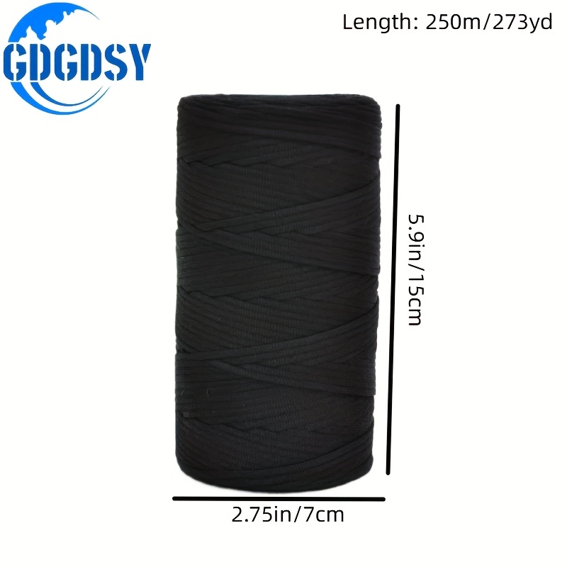 Image of Premium 3mm Braided Polyester Macrame Cord - 273 Yards, Ideal For Diy Crafts, Crochet Bags, Wall Hangings & More - Yarn For Handbags, Shopping Bags, Sun Hats, Shoes, Decorative Projects