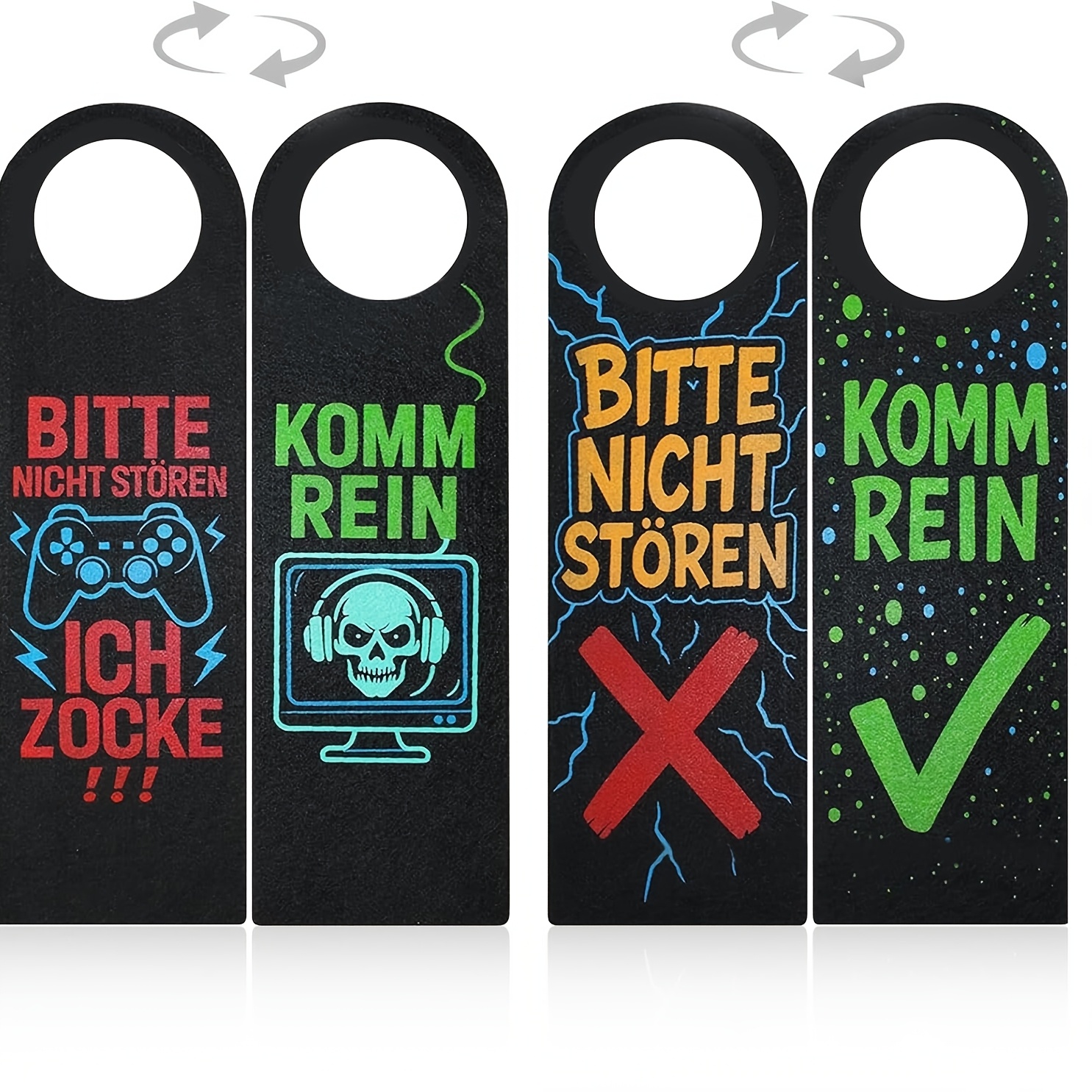 German "" Boy Room Door Sign - 2pcs Birthday Gift, Game Room/bedroom Decoration Additions