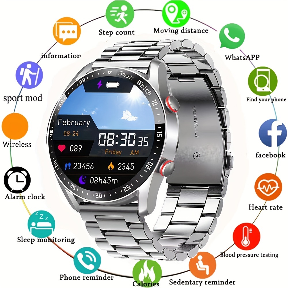 Smartwatch, 1.69'' Reloj Inteligente Hombre Mujer Pulsera