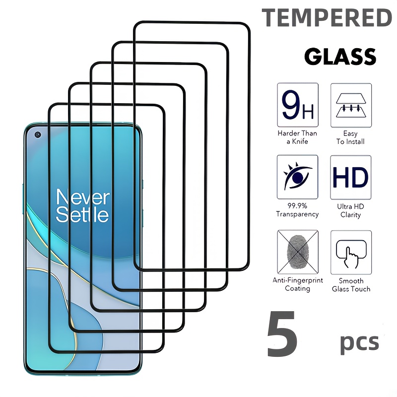 TEMU 5pcs Hd Tempered Glass Screen Protector For /nord 4/n10/n20/n30/n100/n200/n300/ce 2 Lite/ce 3 Lite/ce 4 Lite, Full Coverage, Bubble-free,