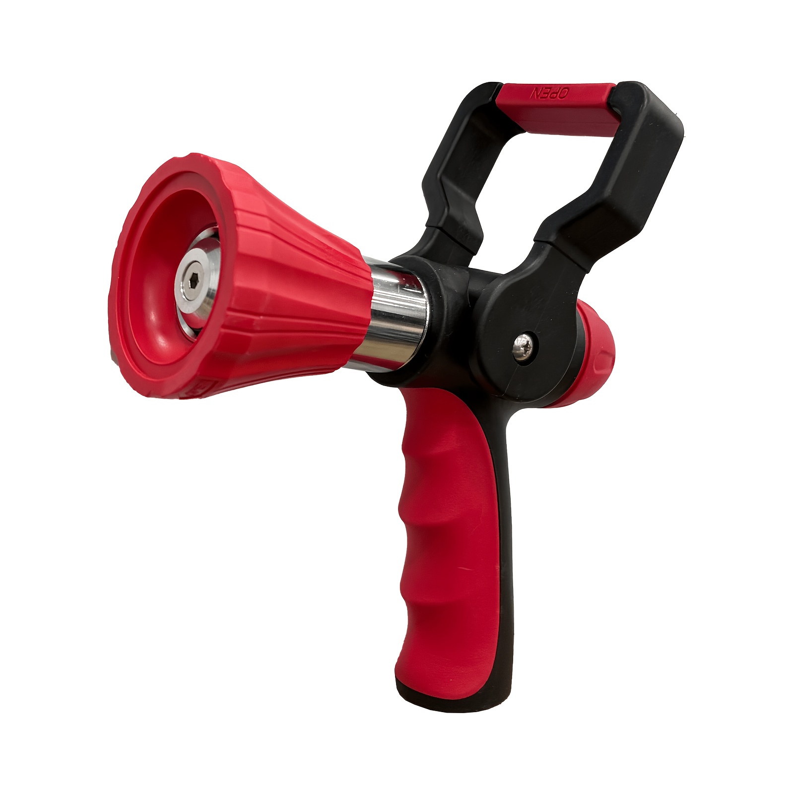 TEMU Heavy-duty Garden Hose Nozzle, High-pressure Firefighter-style Nozzle With Lever Handle, Adjustable Spray Modes, Suitable For Watering Lawns And