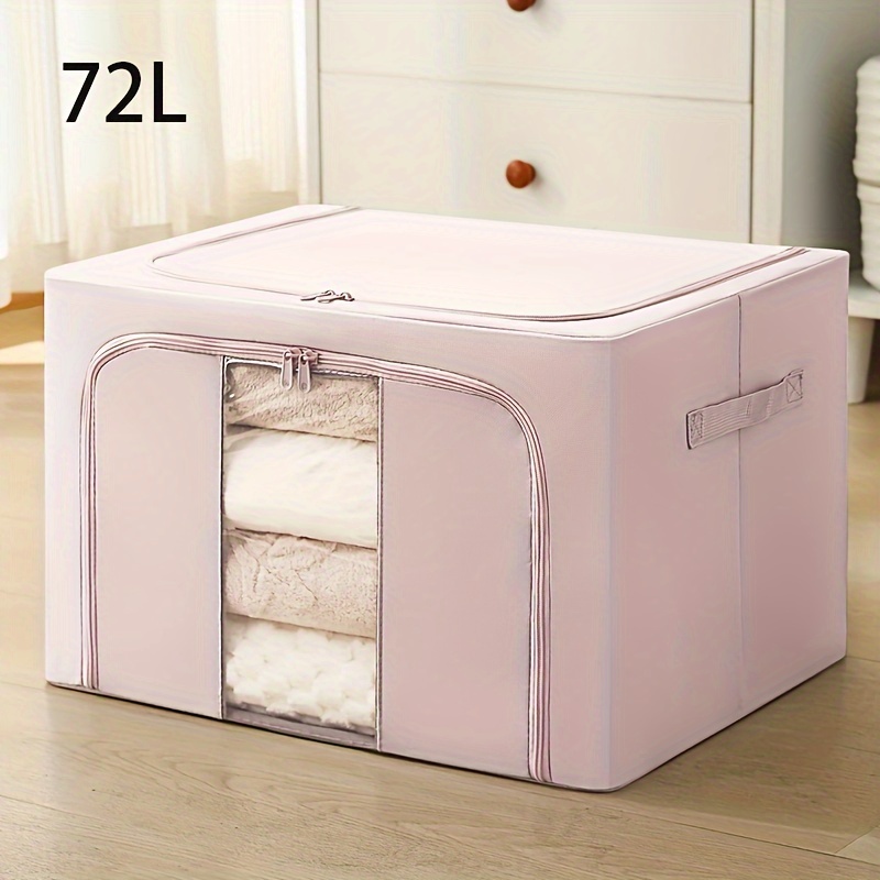 TEMU Storage Box Clear Window - For Clothes, & Items | Available In Sky , Cream, | Durable