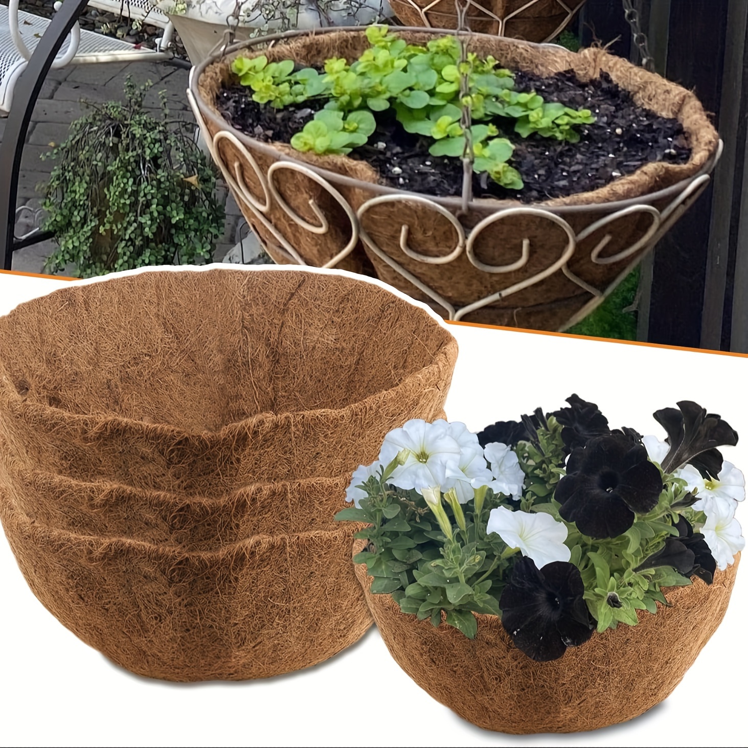 hanging plant liner sold on Temu United States