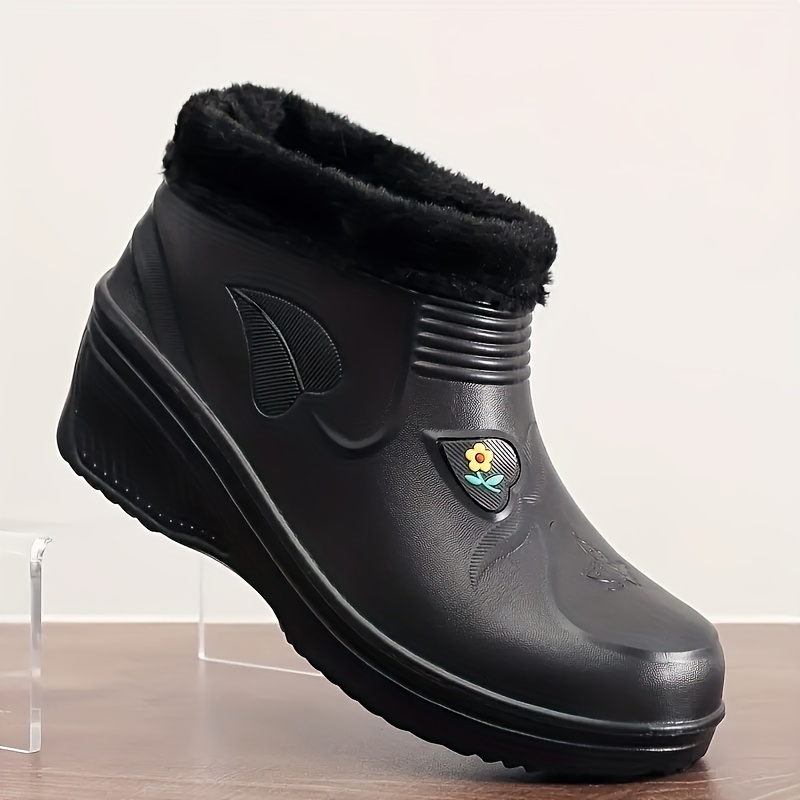 TEMU Women's Snow Boots With Fleece Lining, Winter Warm Snow Shoes, Ideal Holiday Gift Shoes