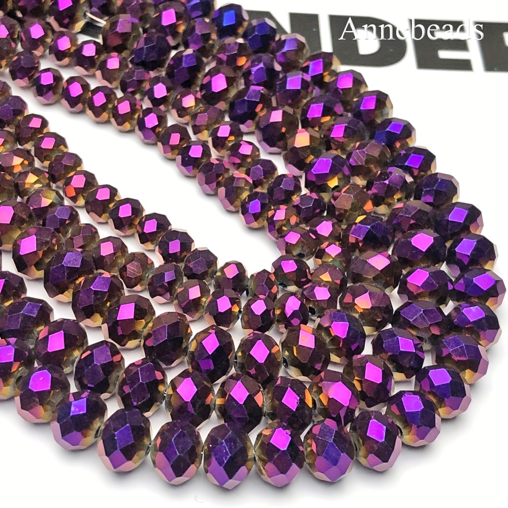 

Annebeads Purple , 3/4/6/8mm Spacer For Diy Bracelet & Jewelry Making