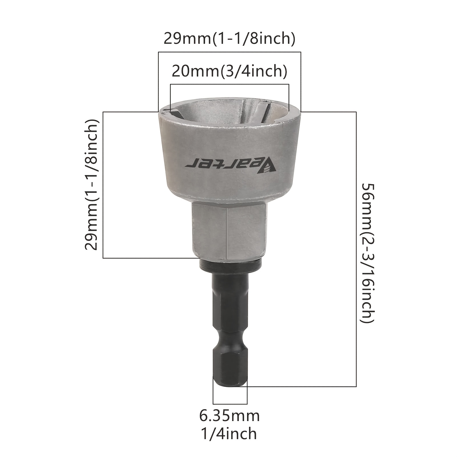 20mm Deburring External Chamfer Tool Blade Drill Bit With 1/4'' Hex Quick Release Shank For Remove Burr Steel