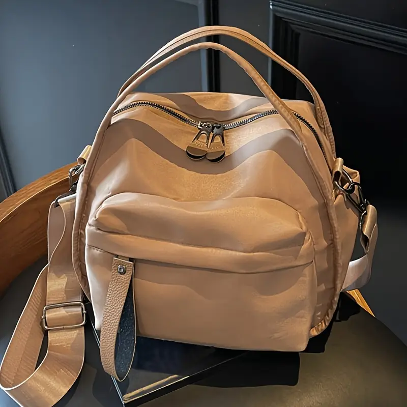 perfect lily womens elegant single shoulder bag large capacity multi compartment zipper closure detachable strap crossbody with polyester lining solid color for daily use work travel ideal gift for crossbody purse versatile travel bag sophisticated accessory smooth texture details 1