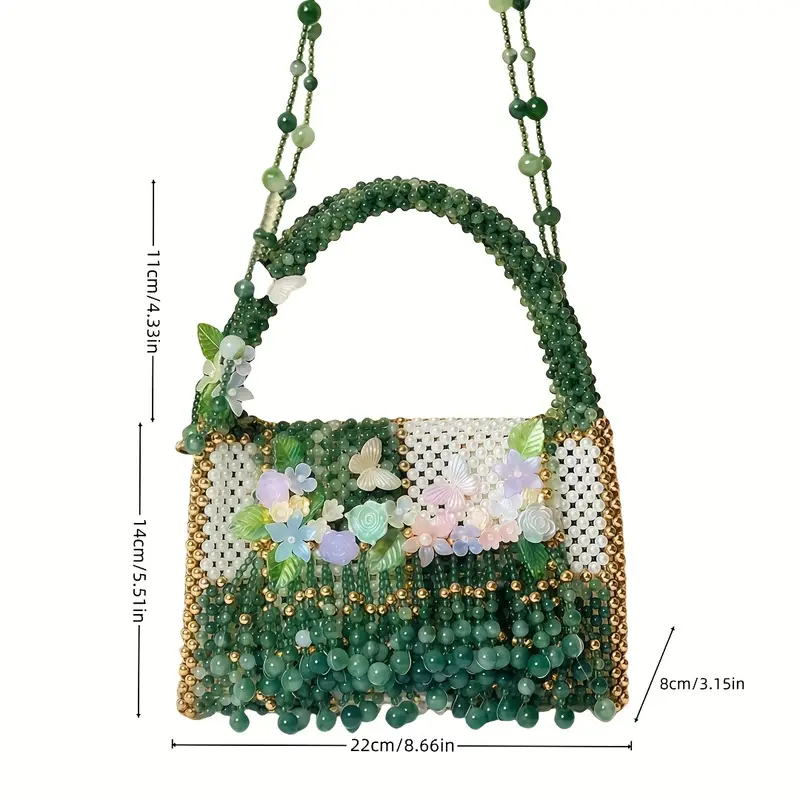 1pc way blooming handmade beading bag 3d - Temu 1pc way blooming handmade beading bag 3d - Temu