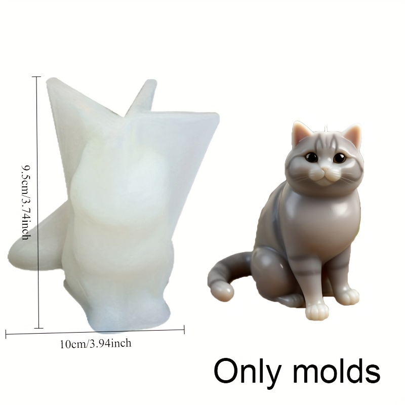 Resin Mold 3d British Shorthair Cat Mold Resin Mold Plaster Candle Mold - Decoration/thanksgiving Gift/christmas Gift, Halloween Gift, Easter Gift, Valentine's Day Gift/birthday Gift/home Decoration