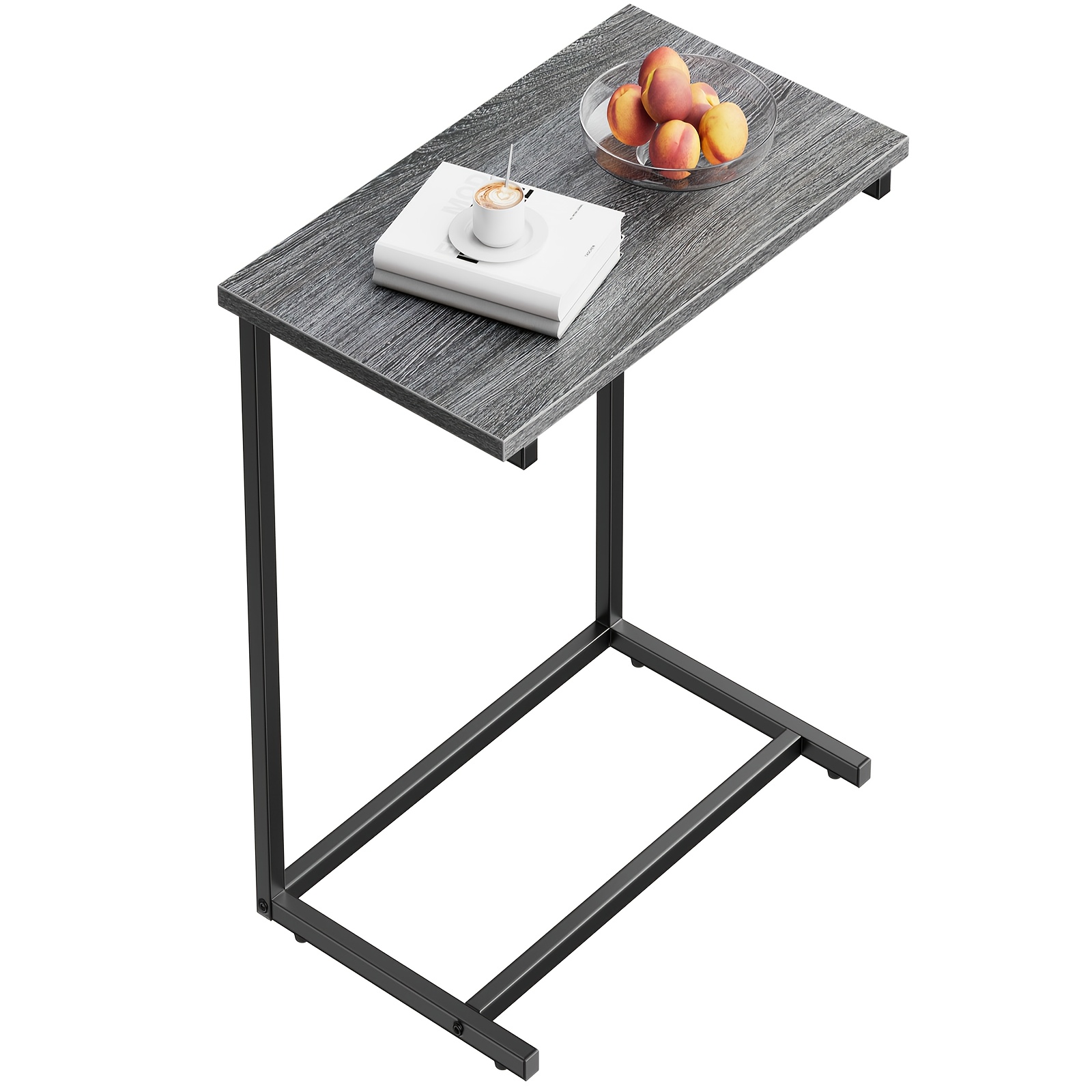 TEMU Sofa Side Table, Movable Side Table, 50 Pound Load-bearing, Sturdy Metal Frame, Multifunctional Sofa Side Table, Bedroom Side Table And Desktop