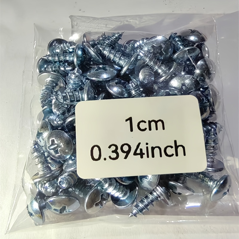 80pcs High-strength Blue Plated Self-tapping Screws, M4 Self-drilling Screws, Fiberboard Screws And Wood Screws