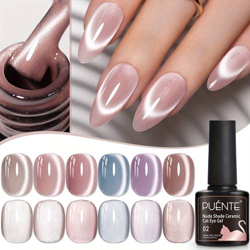 7 5ml nude shade ceramic cat eye gel nail polish cat eye gel high long lasting alcohol free home manicure salon use ideal holiday christmas gift for women