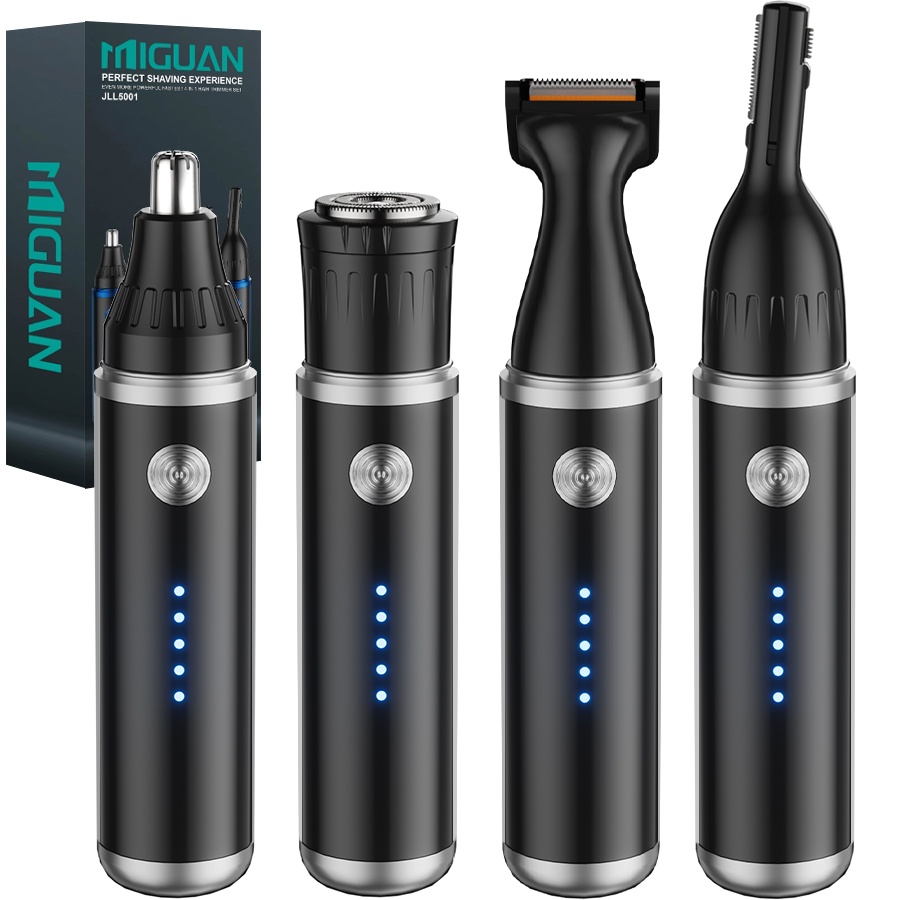 Image of Electric Nose Trimmer, Usb Rechargeable Trimmer For Nose And Ear Hair, Nose Hair Shaver For Women And Men, Eyebrow And Facial Hair Removal Device