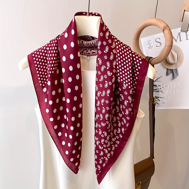 Fashionable Women's Scarf with Four Patterns, Multi-Functional Use