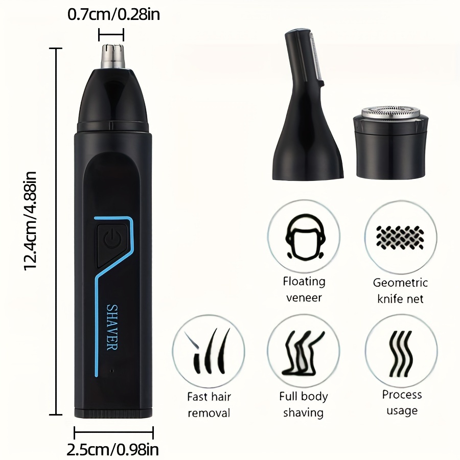 3 in 1 mens grooming kit rechargeable nose ear beard trimmer with   usb charging easy clean Product details 4