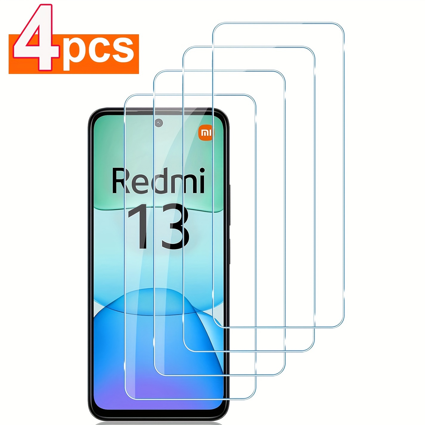 

4-pack Glossy Tempered Glass Screen Protector For Xiaomi Series, Anti-scratch 9h Hardness, Ultra-clear Hd, Touch Sensitive, Fingerprint Resistant Film