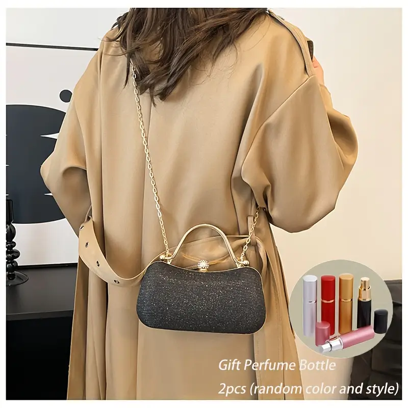 Sac à main de soirée doré pour femmes, sacs de mariage brillants, sacs à main de mariée, pochettes à nœud métallique, sac à bandoulière à chaîne Sac à main de soirée doré pour femmes, sacs de mariage brillants, sacs à main de mariée, pochettes à nœud métallique, sac à bandoulière à chaîne