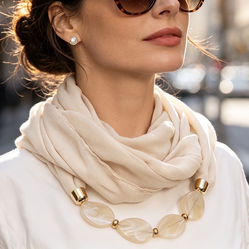 TEMU Sciarpa da donna antifreddo in stile e americano, scaldacollo in filato Bali, sciarpa da decorativa vintage, accessorio versatile per , perfetta
