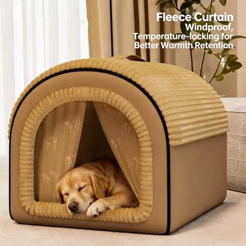 large pet house ultra large space soft and comfortable multifunctional design bed dog house dog sofa dog villa cat in warm removable semi enclosed and sizes suitable for pets