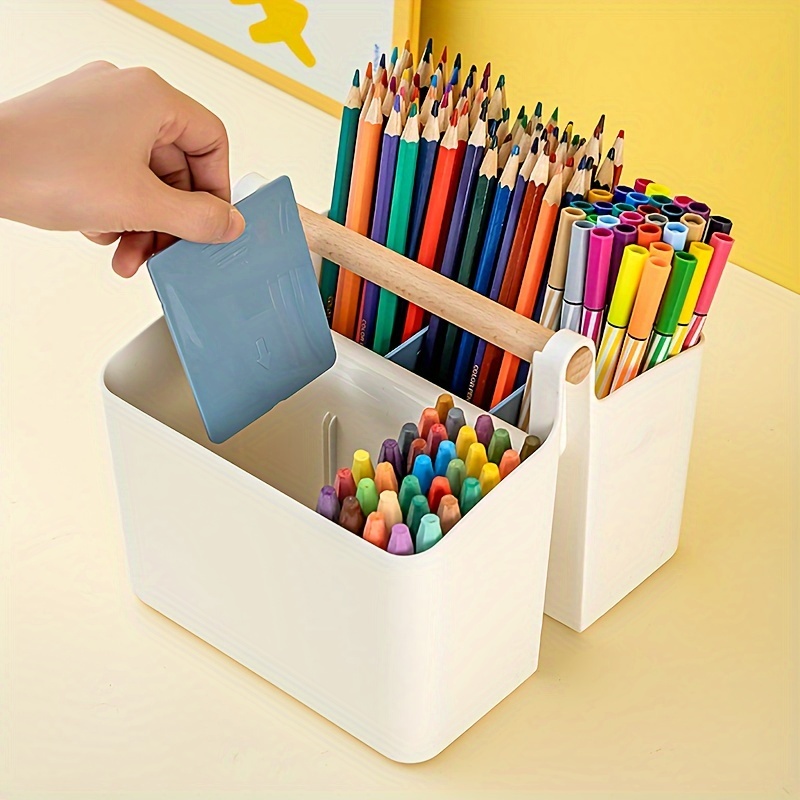 Large Plastic Portable Caddy Handle Storage Organizer Bin - Temu