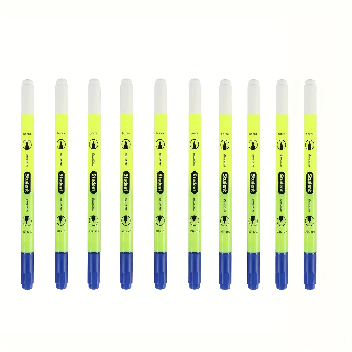 Image of 10pcs Professional Pens, Writing And Erasing; Compatible With Retractable Pens; Blue 0.4mm; Effortless Writing And Correction; Smooth Writing, Ideal For Student Exams, Practice, And Note-taking