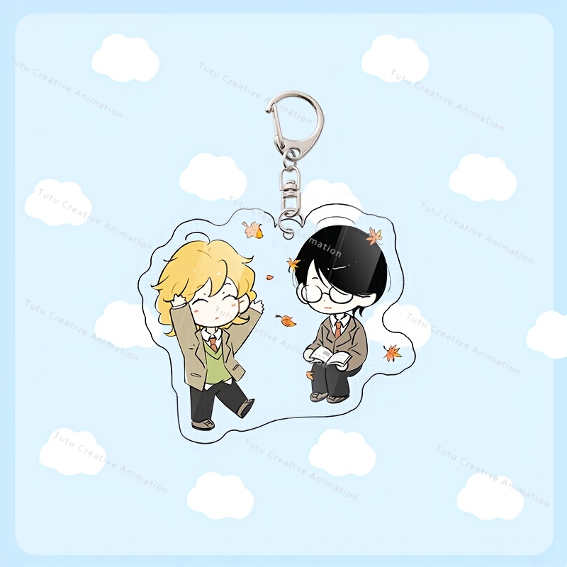 Cute Anime Acrylic Keychain, Cartoon Pendant Charm