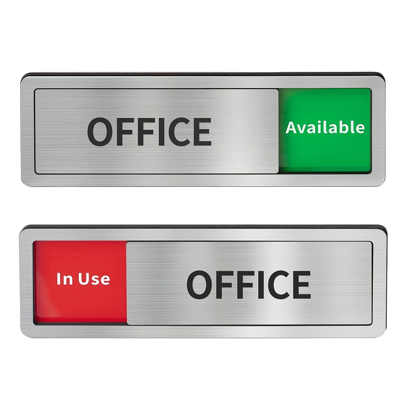 TEMU 1/2pcs Office Door Sign "do Not Disturb", "home Office In Use/available" Sliding Sign, "meeting In Progress", "private" Sliding Door Sign,