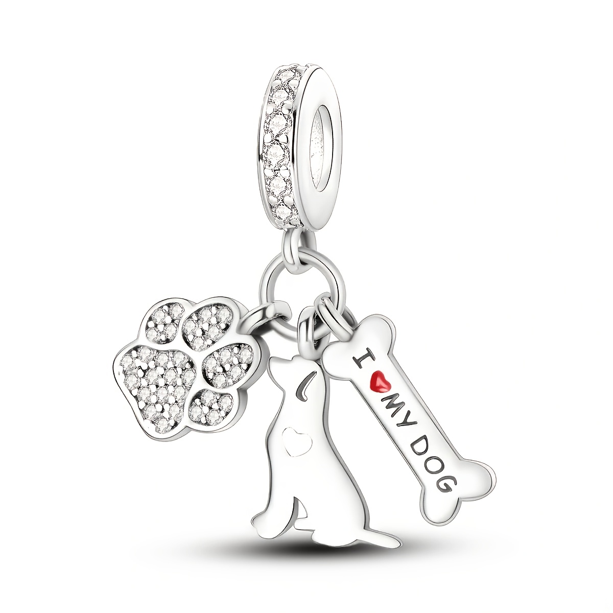 TEMU Pendentif Os de Chien Plaqué Argent S925, un Nouveau Design Élégant et . Fabrication de Bijoux DIY pour Bracelet, Maillon ou Collier Original ;