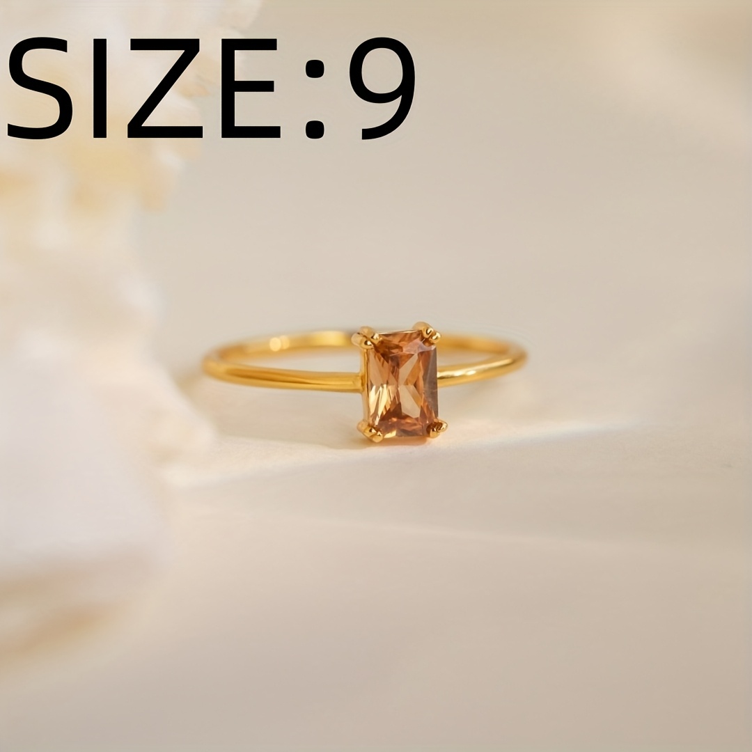 Copper Ring with Pink CZ Minimalist for Men and Women
