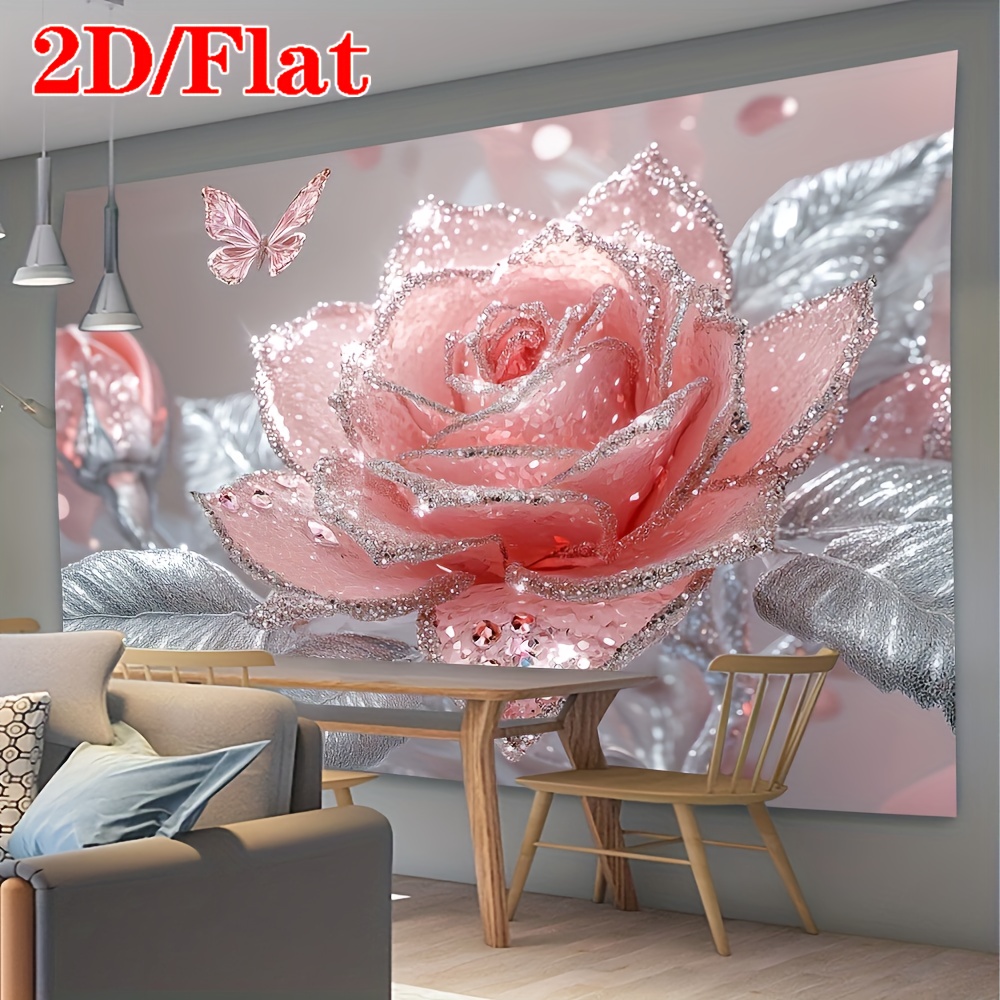 TEMU 2 D Handmade Diamond Painting Kit- Shiny Round Rhinestones, 40 X 70 Cm 15.7 X 27.5 Inches/ Canvas, Landscape Theme, Craft, Home Decoration,