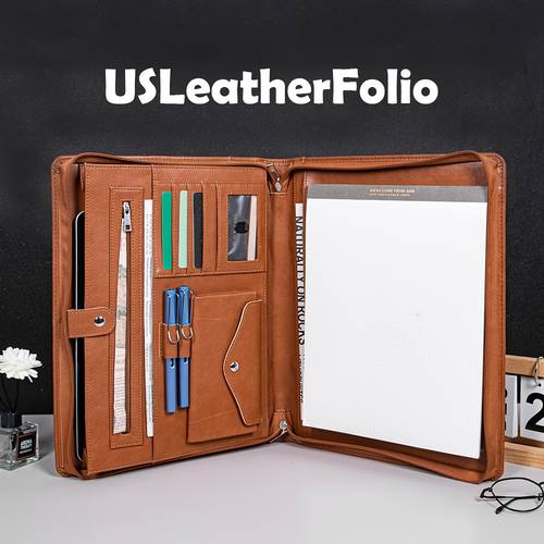 left or right padfolio portfolio with handle for ipad ipad case mens leather portfolios gift for him fathers day gifts vegan leather portfolio with a4 notepad holder