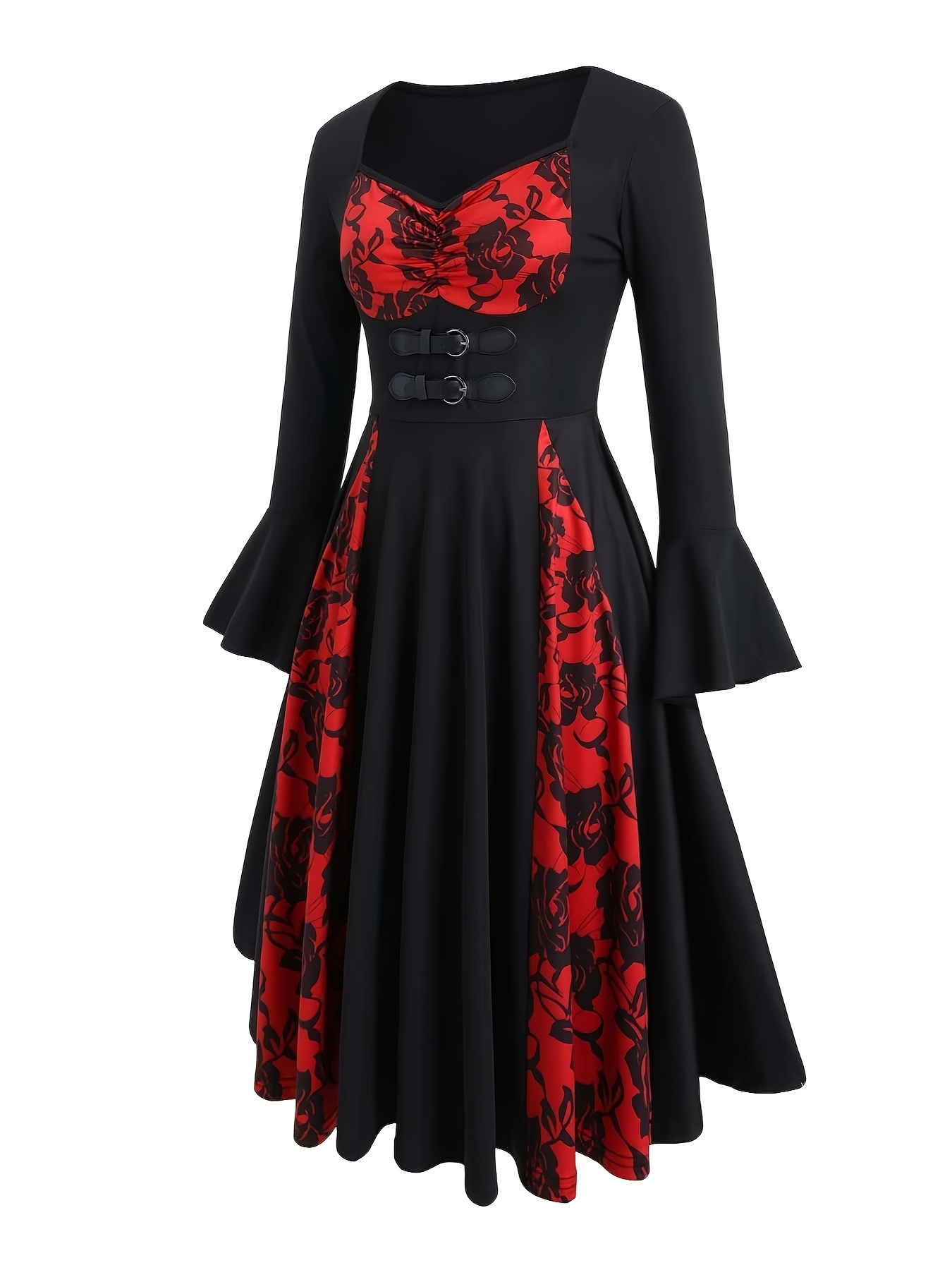 chinese dress ladies Witchy Lace Slit Maxi Dress for Gothic Elegance