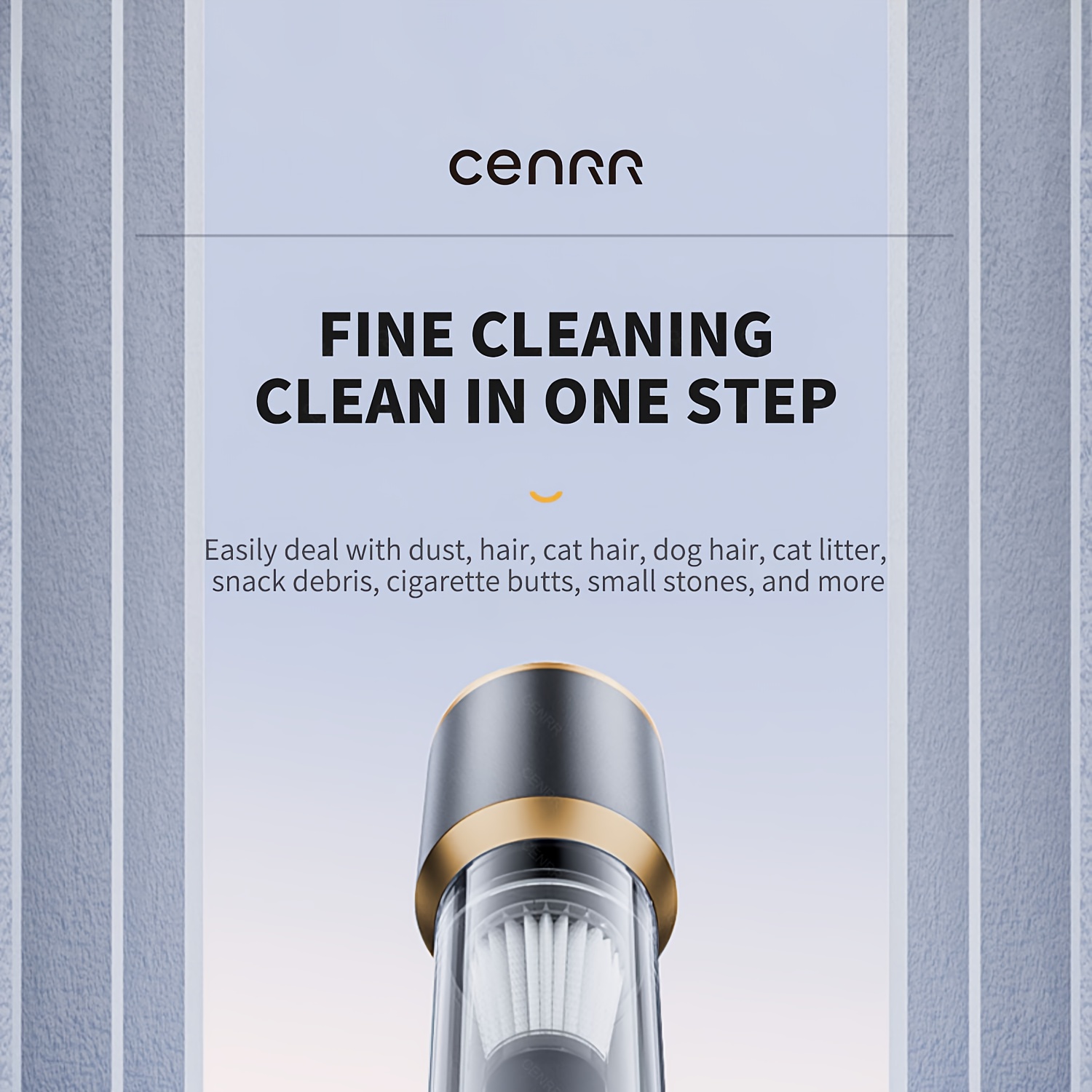 2026 NEW CENRR 16000PA Car Vacuum Cleaner | Portable Handheld Wireless Strong Suction Car Cleaner Cleaning Machine Mini Vacuum Cleaner with USB Charging, ABS Resin Body, Blow and Suction Integrated, 3.38-6.76oz Dust Cup Volume