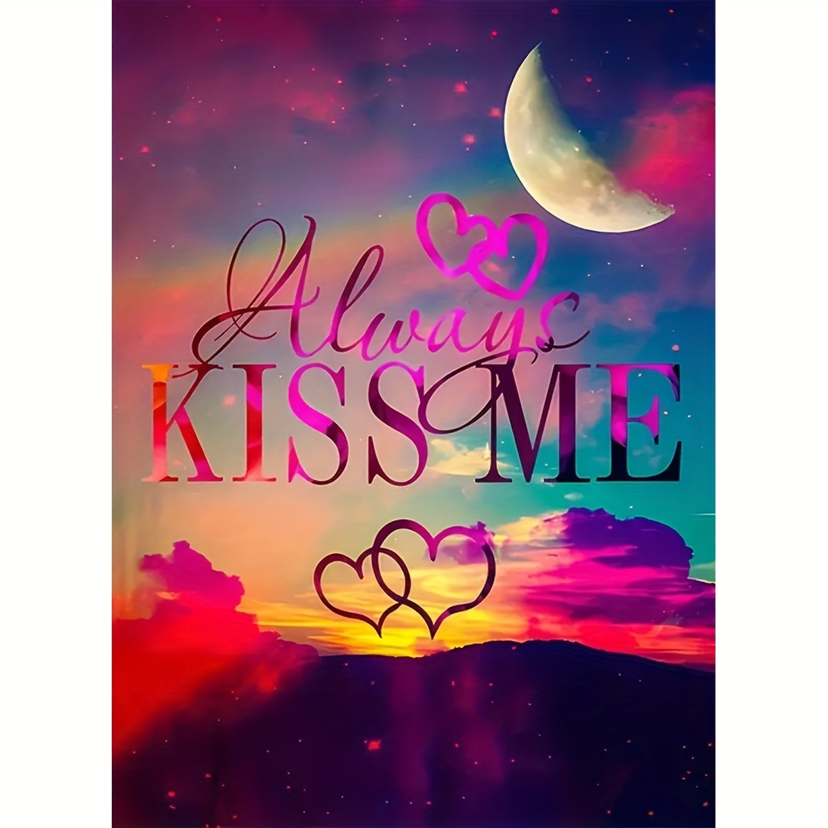 

Diy 5d Round Full Diamond Kiss Me Adult Art Diamond Painting Kit Perfect For Home Leisure And Wall Decoration 11.8x15.7 (inch) Diamond Painting