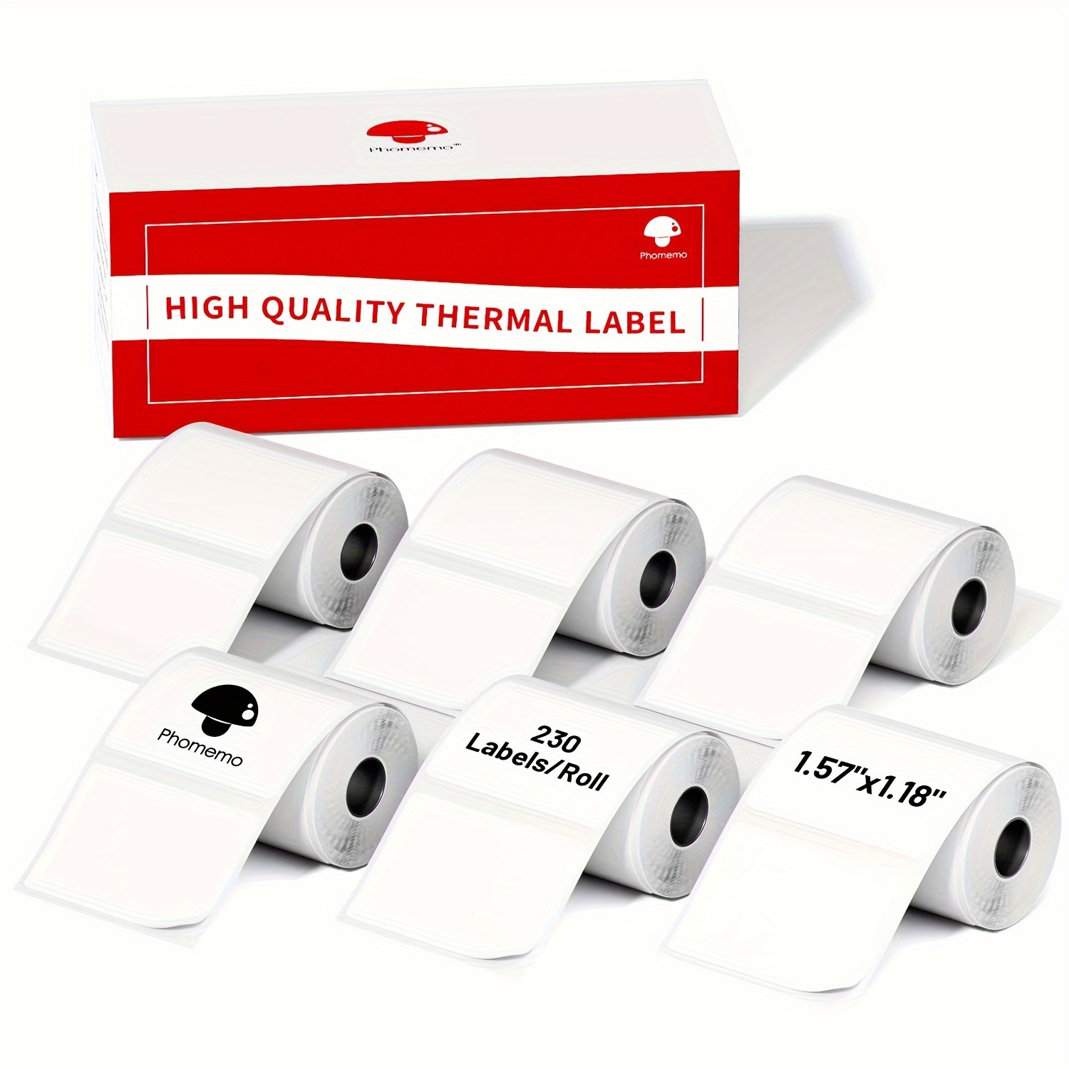 

Phomemo Labels- M110/m220/m221/m120/ Thermal Label Paper 1.18" X 0.79" 30x20mm, M110 Labels Multipurpose Square Adhesive Labels, 320 Labels/roll