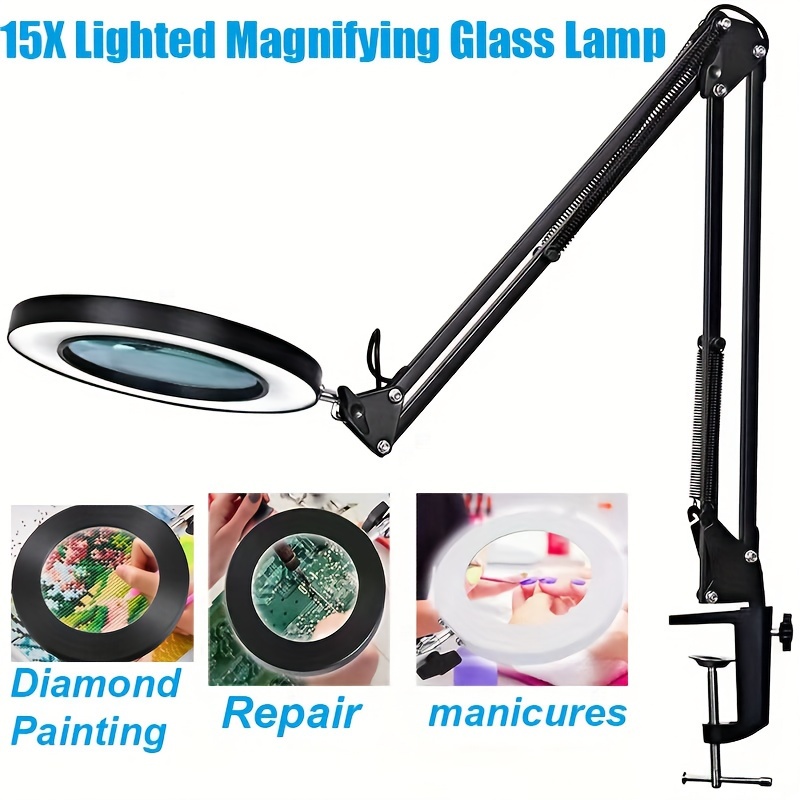 

15x Magnification Arm And - - Magnifier For , , Eyelashes, Grooming, Sewing, , And - Usb-, -, And To (/).