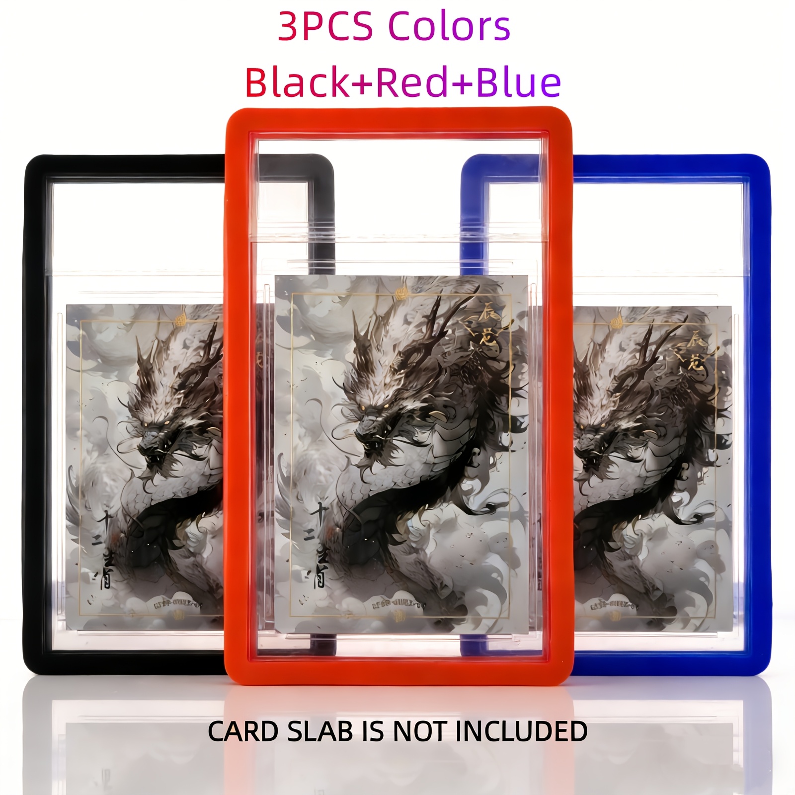 TEMU Lot de 3 protections de plaque de cartes à gradations de couleurs, étui de protection, , uniquement pour plaque de cartes Psa-35Pt, matériau en